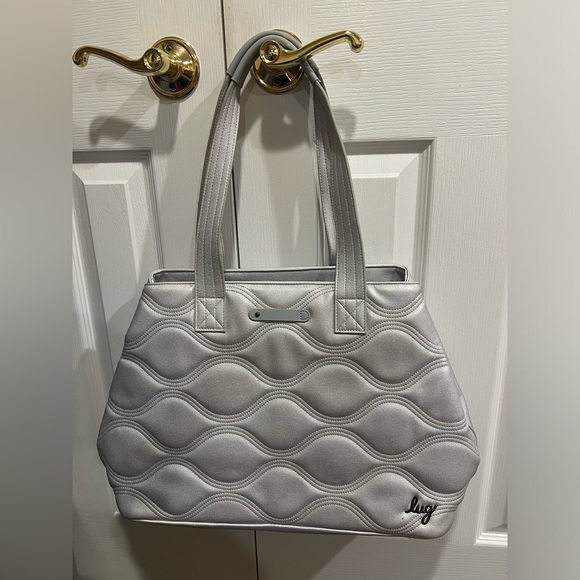 LUG Tempo Matte Luxe VL Tote Bag - Metallic Silver IcePop Stitch - Picture 2 of 14